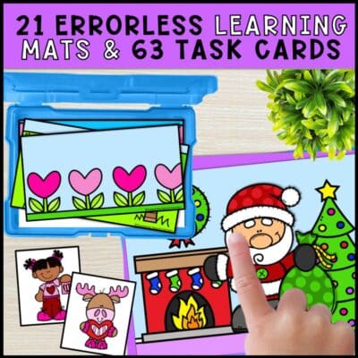holiday theme errorless learning 21 errorless learning mats and 63 task cards
