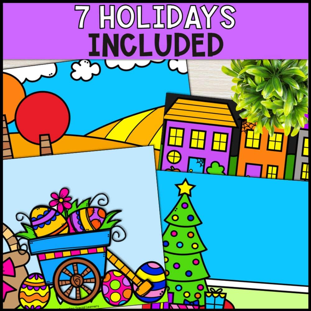 holiday theme errorless learning 7 holidays included