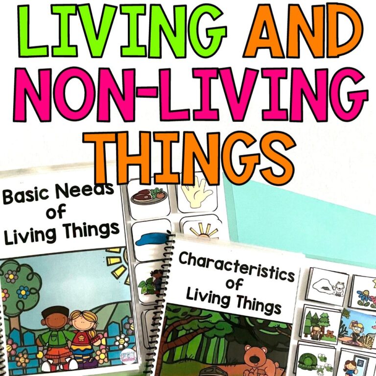 living and non-living things cover