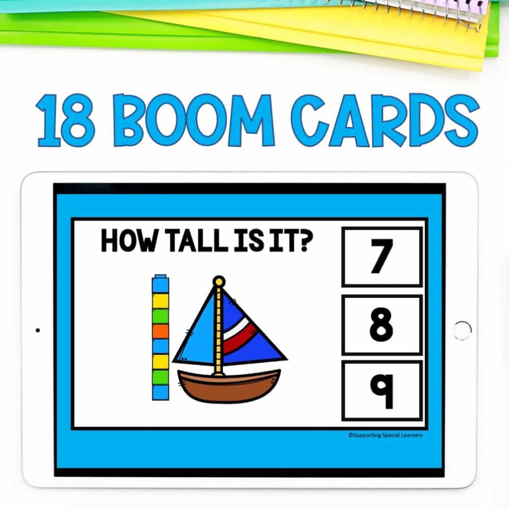 nonstandard measurement length and height 18 boom cards