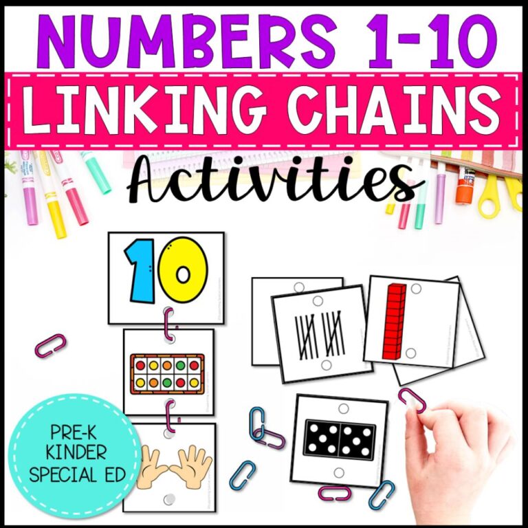 numbers 1 to 10 linking chains cover