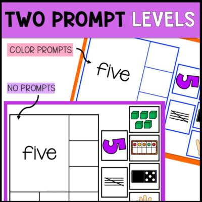 numbers 1 to 10 sorting activities two prompt levels
