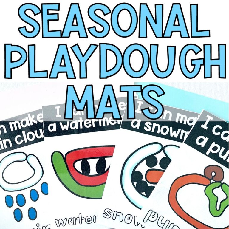 seasonal playdough mats cover