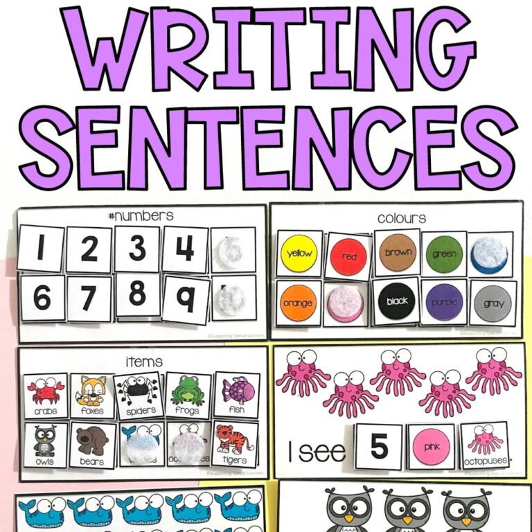 sentence writing simple sentences cover