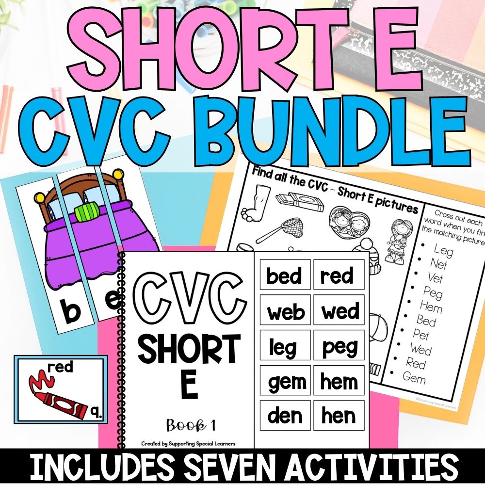 short e cvc words cover