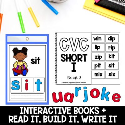 short i cvc words interactive books