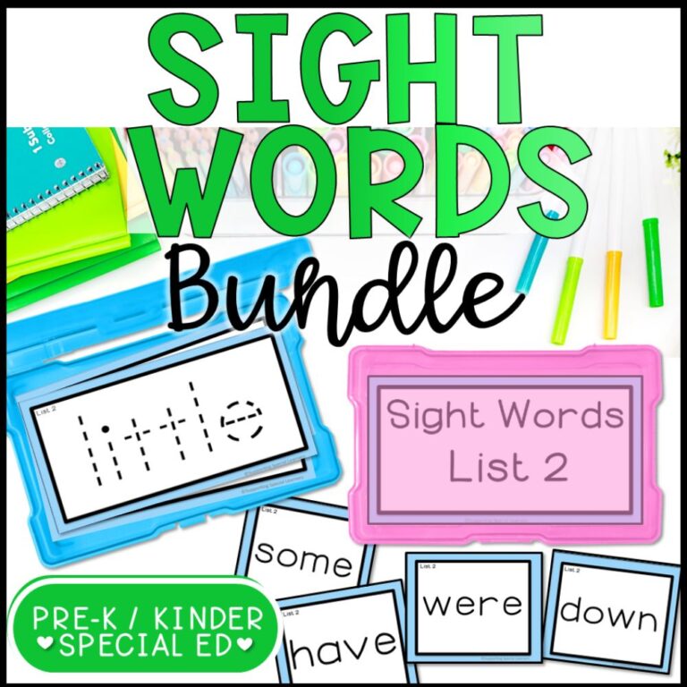 sight word activities bundle cover