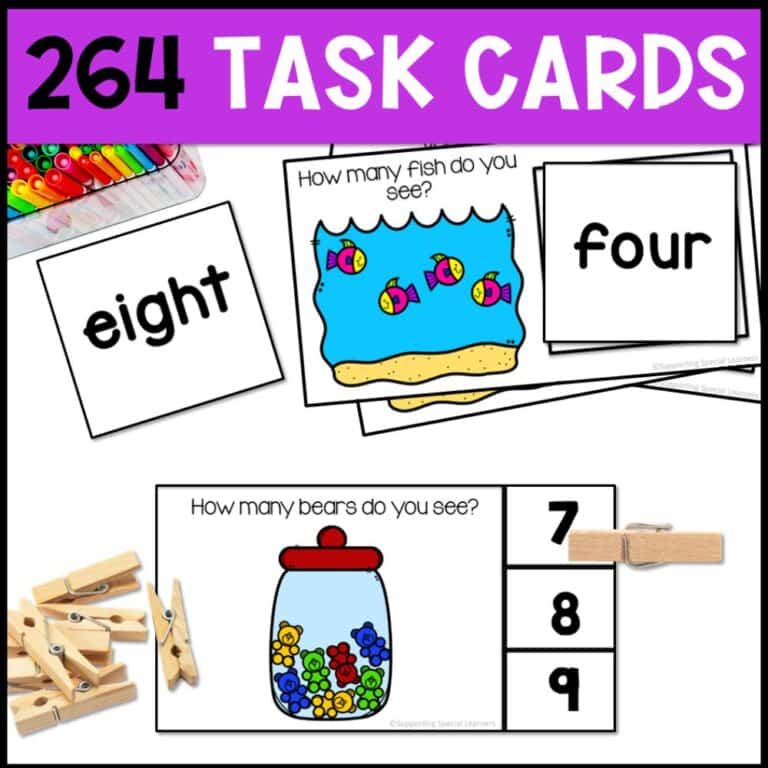 six themes bundle counting to 10 264 task cards