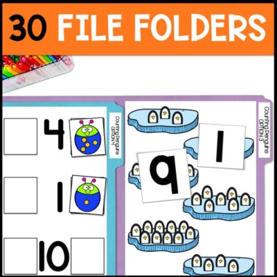 six themes counting to 10 30 file folders