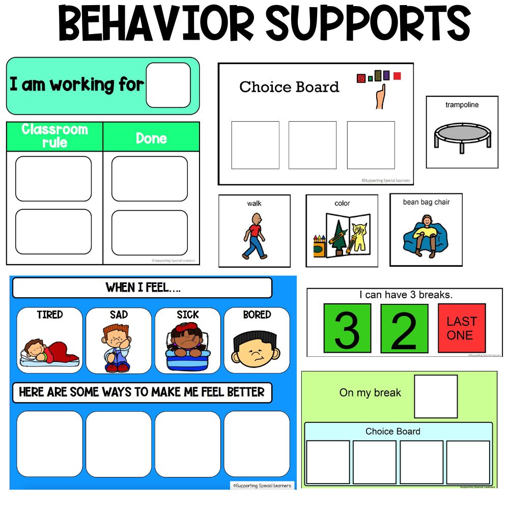 special education classroom setup behavior supports