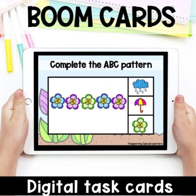 task boxes special education boom cards