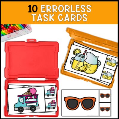 summer errorless learning errorless task cards