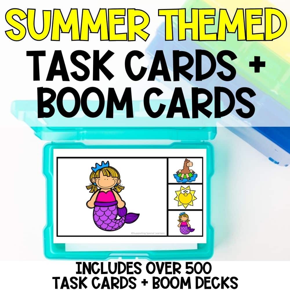 summer task boxes & boom cards cover