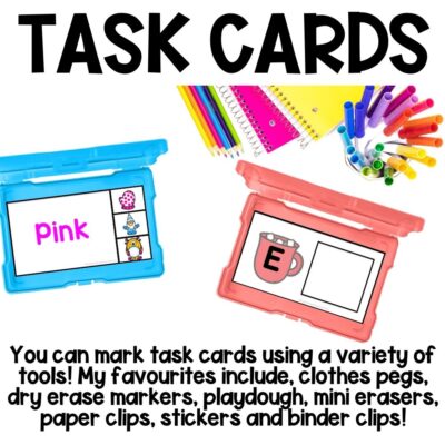 winter task boxes & boom cards task cards