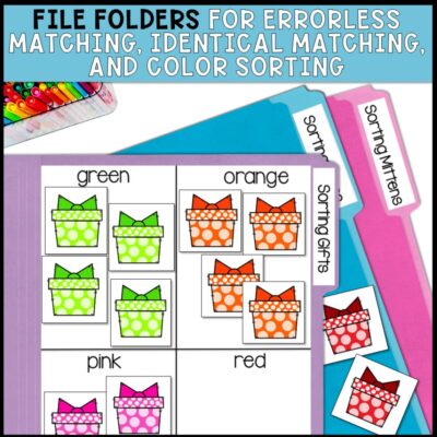 winter theme colors bundle file folders