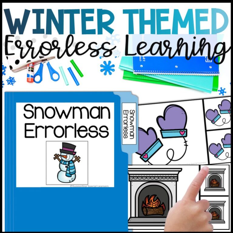 winter themed errorless learning cover