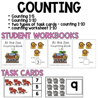 zoo themed bundle counting