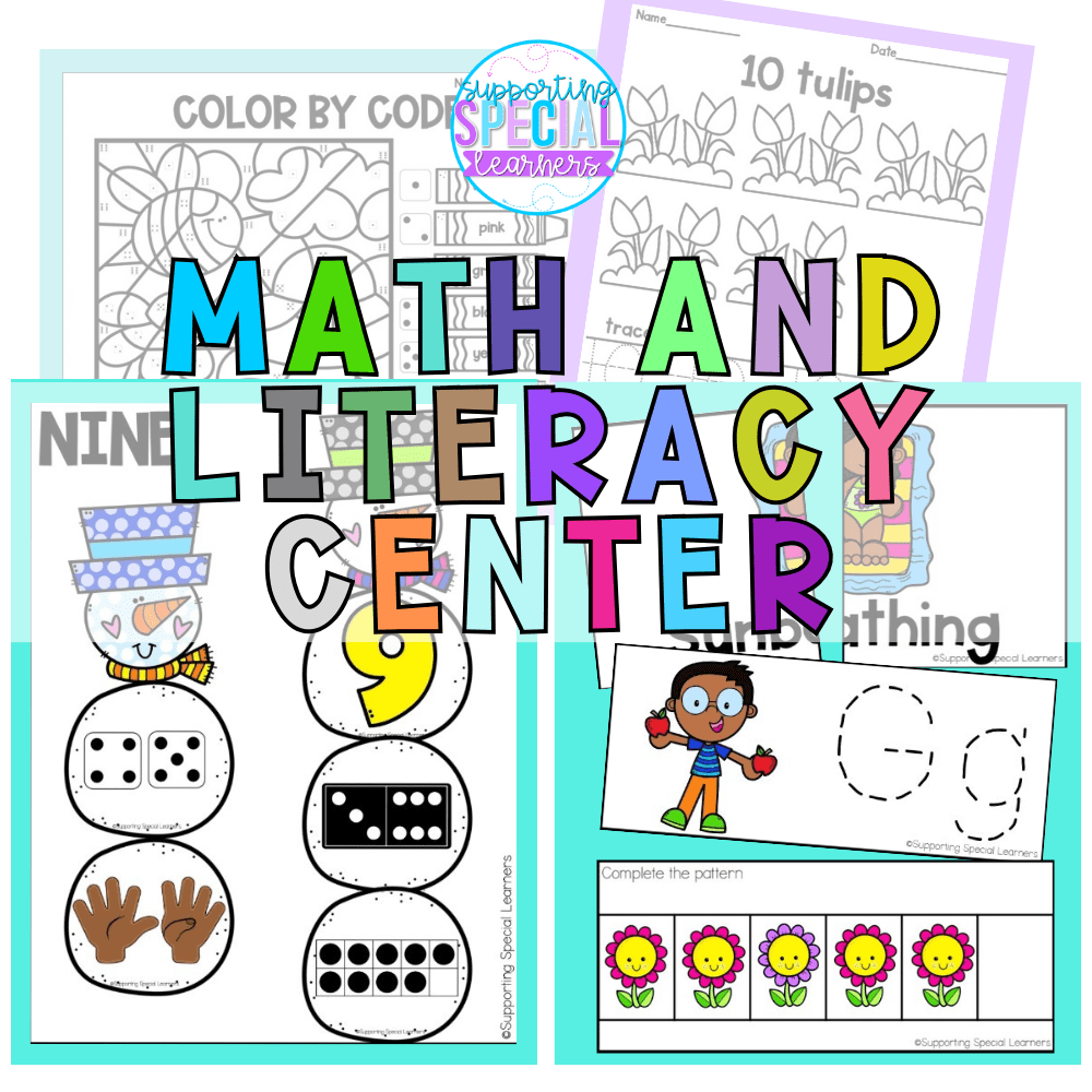 math and literacy center collections cover