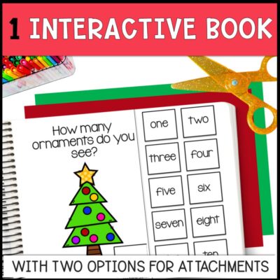 christmas counting 0 to 10 interactive adapted book