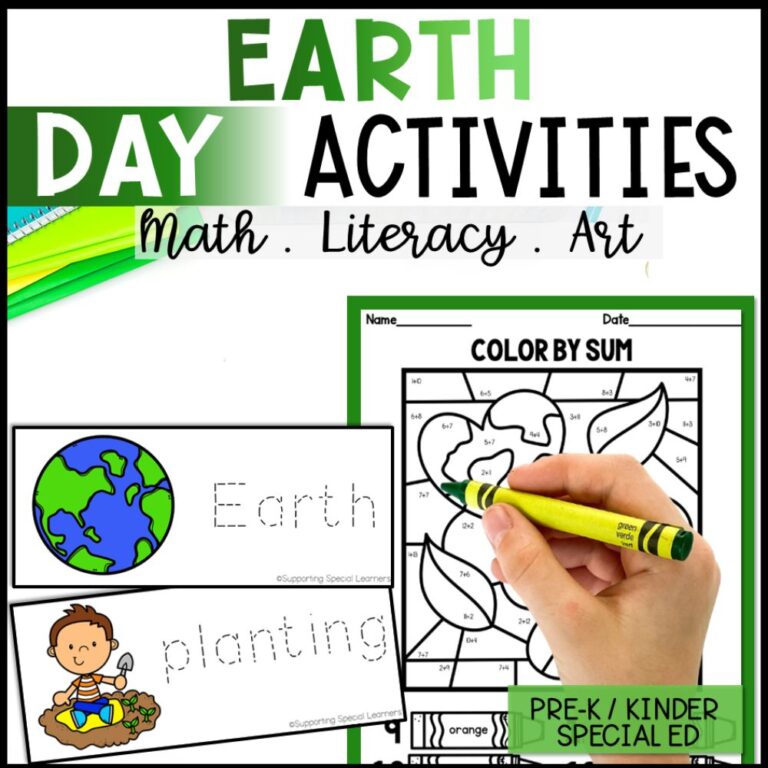 earth day math, literacy & art cover