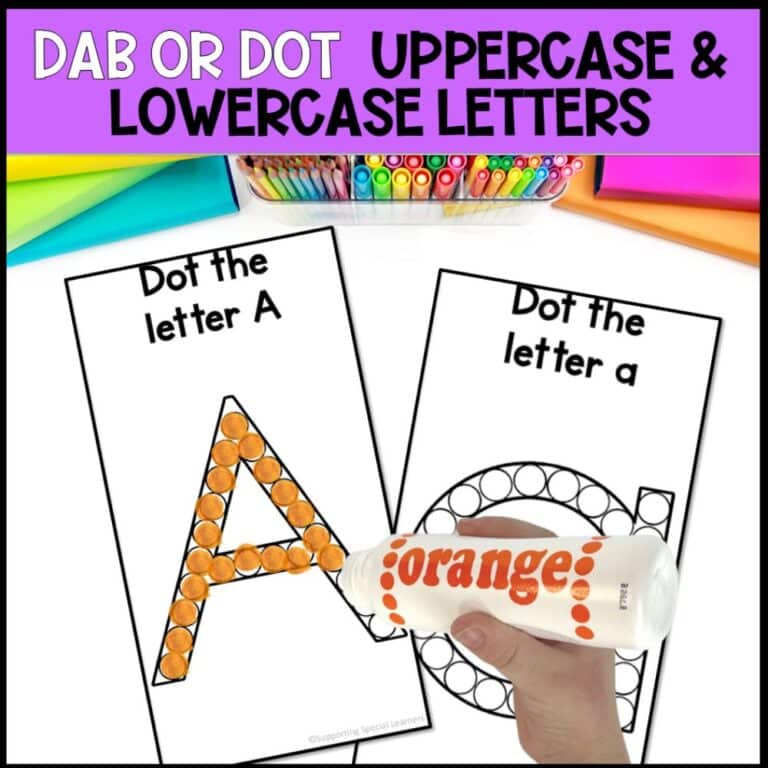 fine motor activity dabbing dotting uppercase and lowercase letters