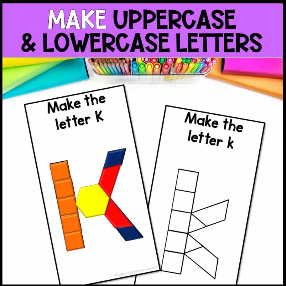 fine motor activity patterning blocks uppercase and lowercase letters