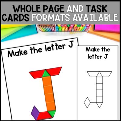 fine motor activity patterning blocks whole page and task cards formats