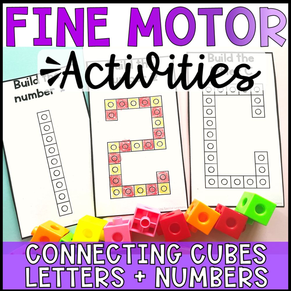 fine motor connecting cubes cover