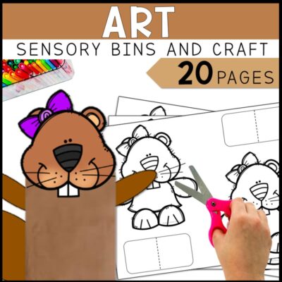 groundhog day math, literacy & art activities sensory bins and craft