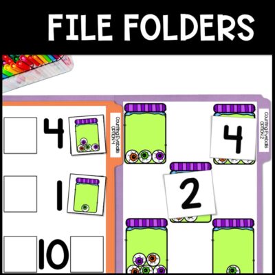 halloween counting 0 to 10 file folders