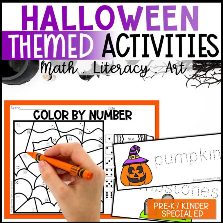 halloween math, literacy & art cover