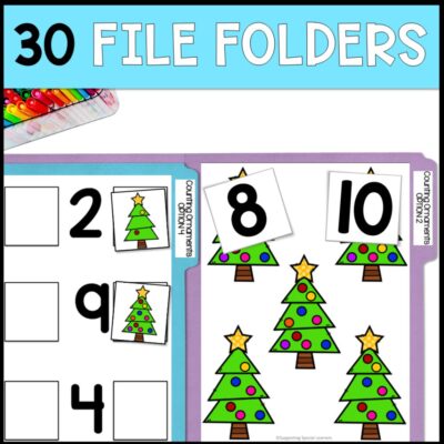 holiday themed counting to 10 30 file folders