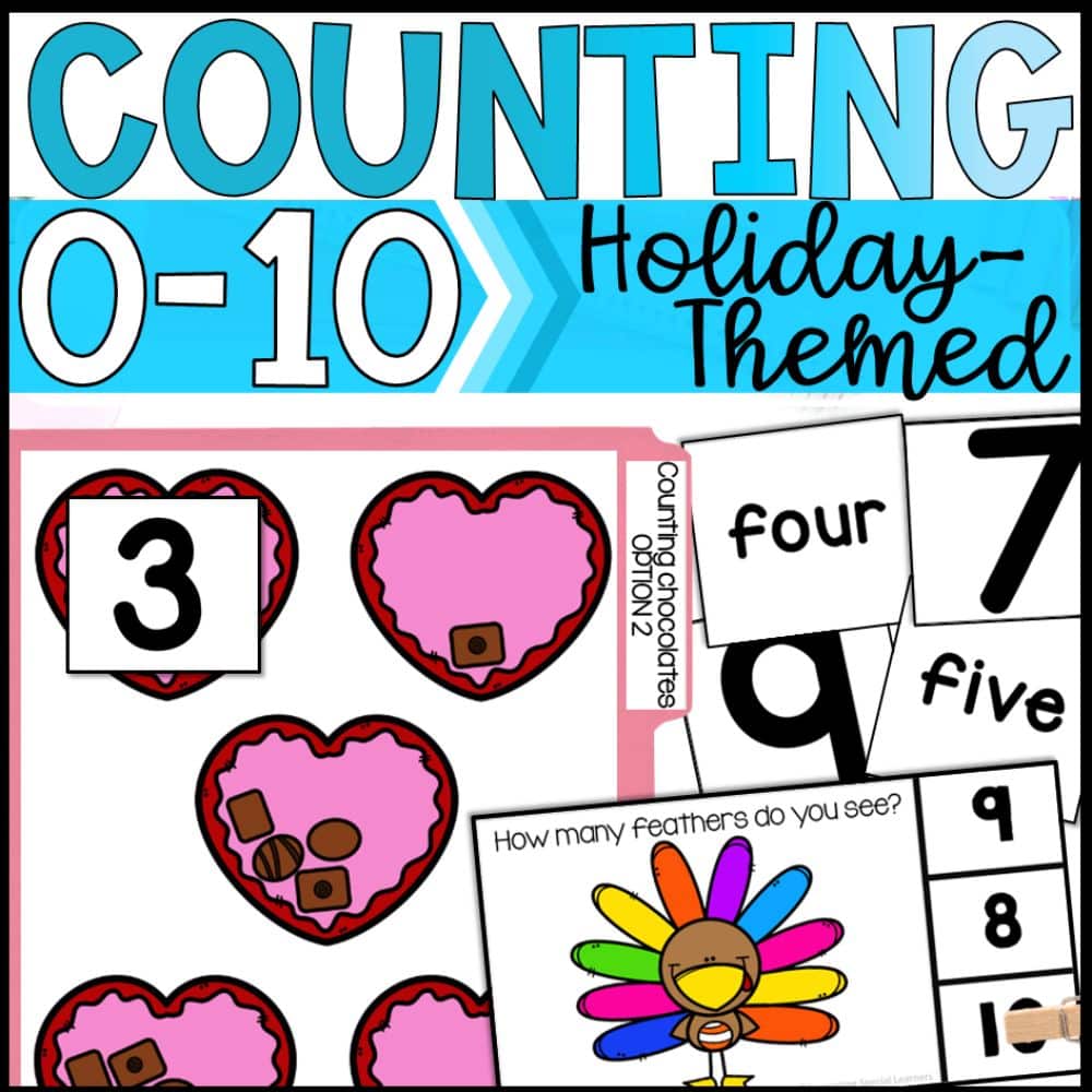 holiday themed counting to 10 cover