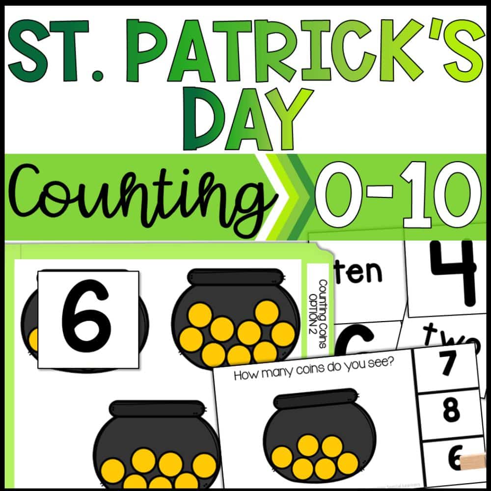 st. patrick's day counting 0 to 10 cover