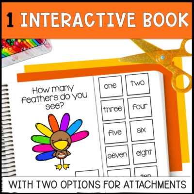 thanksgiving counting 0 to 10 interactive adapted book
