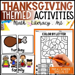 thanksgiving math literacy art activities