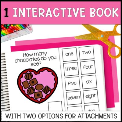 valentine's day counting 0 to 10 interactive adapted book