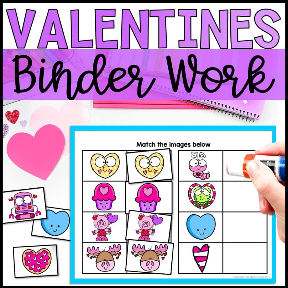 valentine's day morning work binder cover
