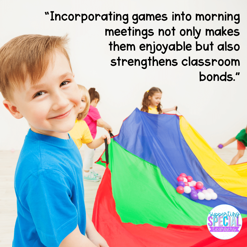 incorporating games to morning meetings